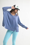 Waffle Knit Oversized:PLUM