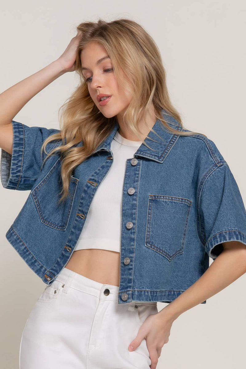 Short Sleeve Denim Jacket