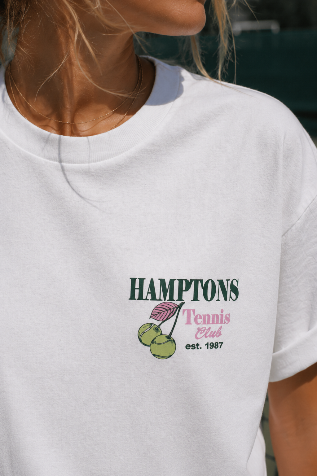 Hamptons Tennis White T-Shirt: