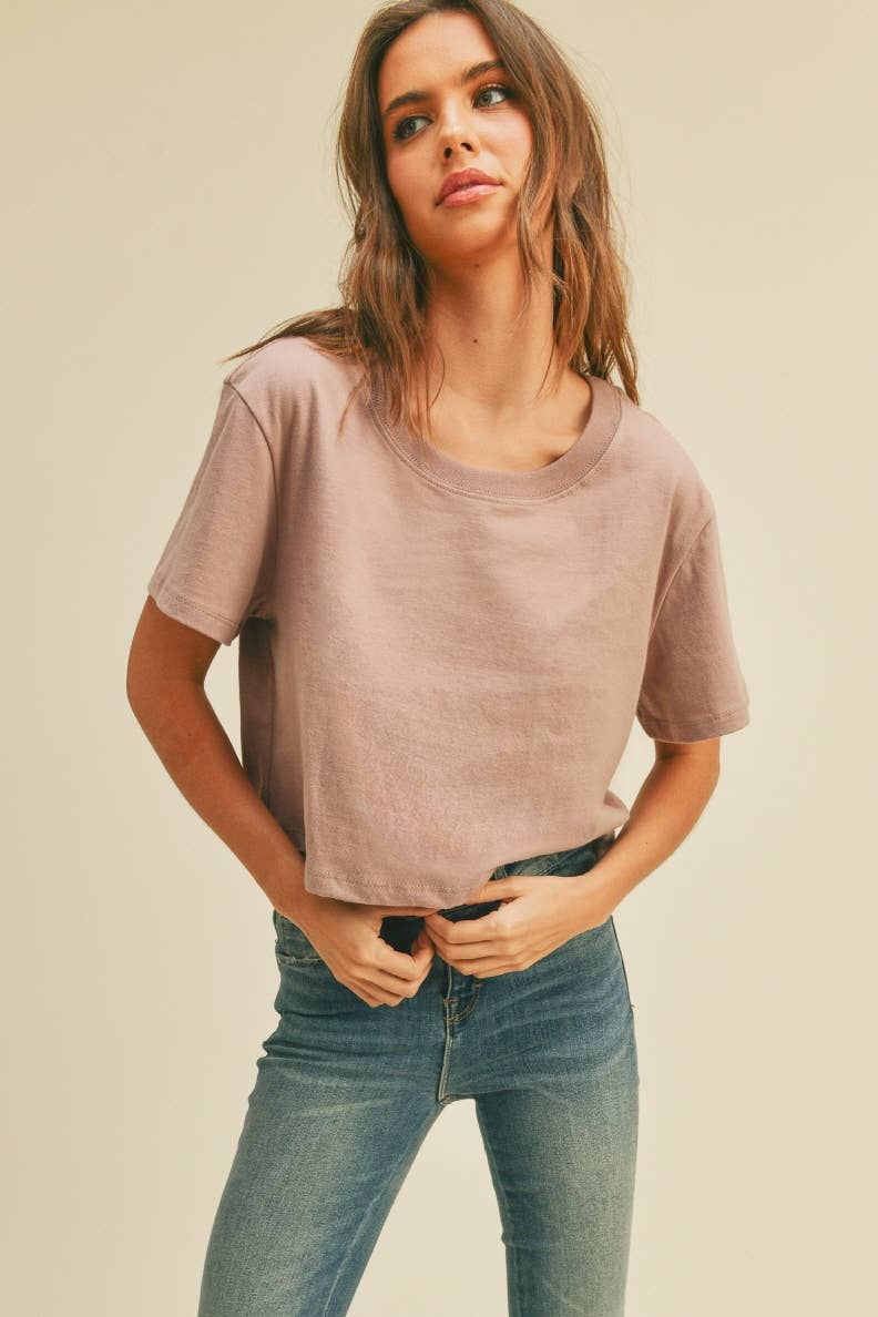 Blank Short Cropped T-Shirt: Antler