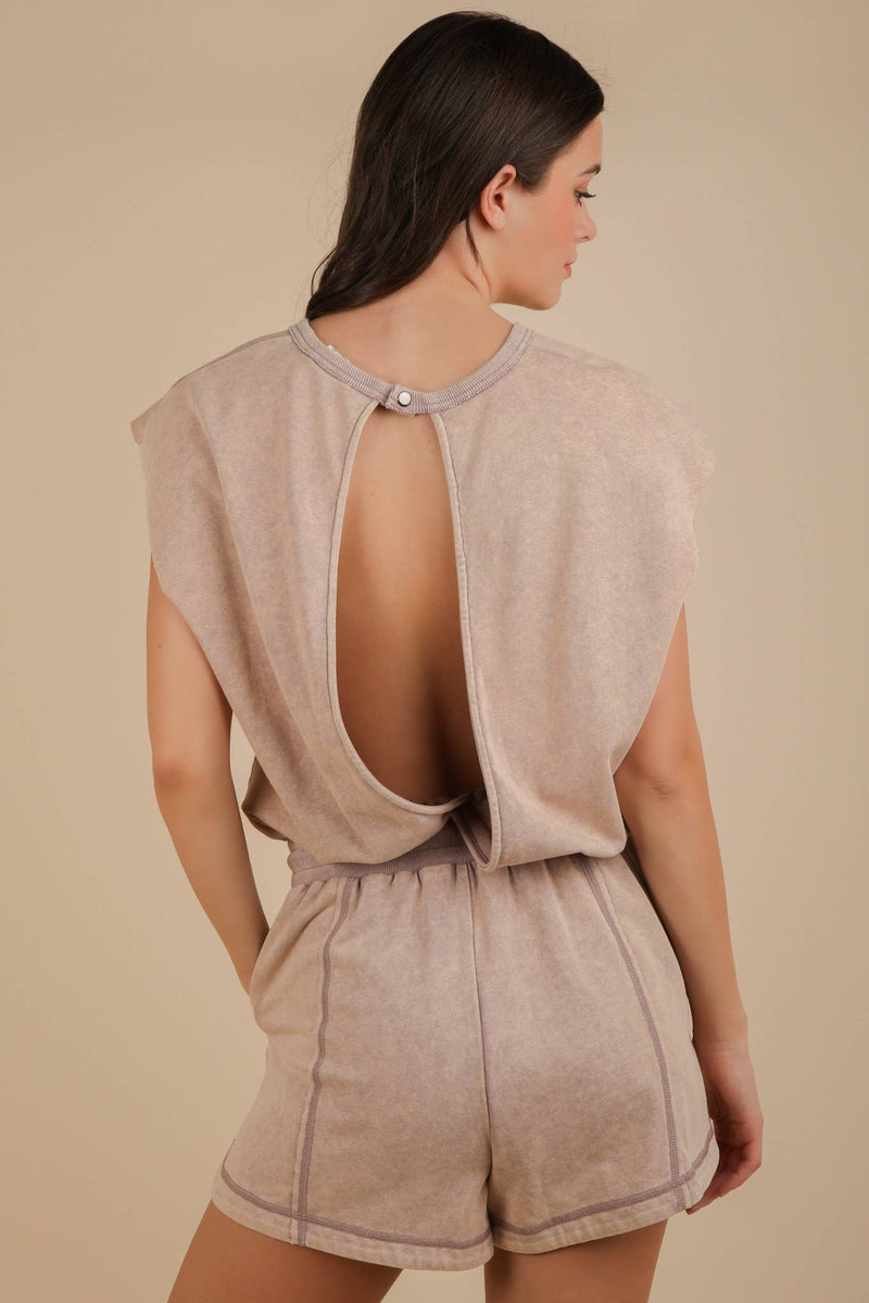 Washed Knit Romper