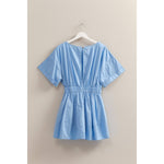 Poplin Mini Dress:OFF WHITE