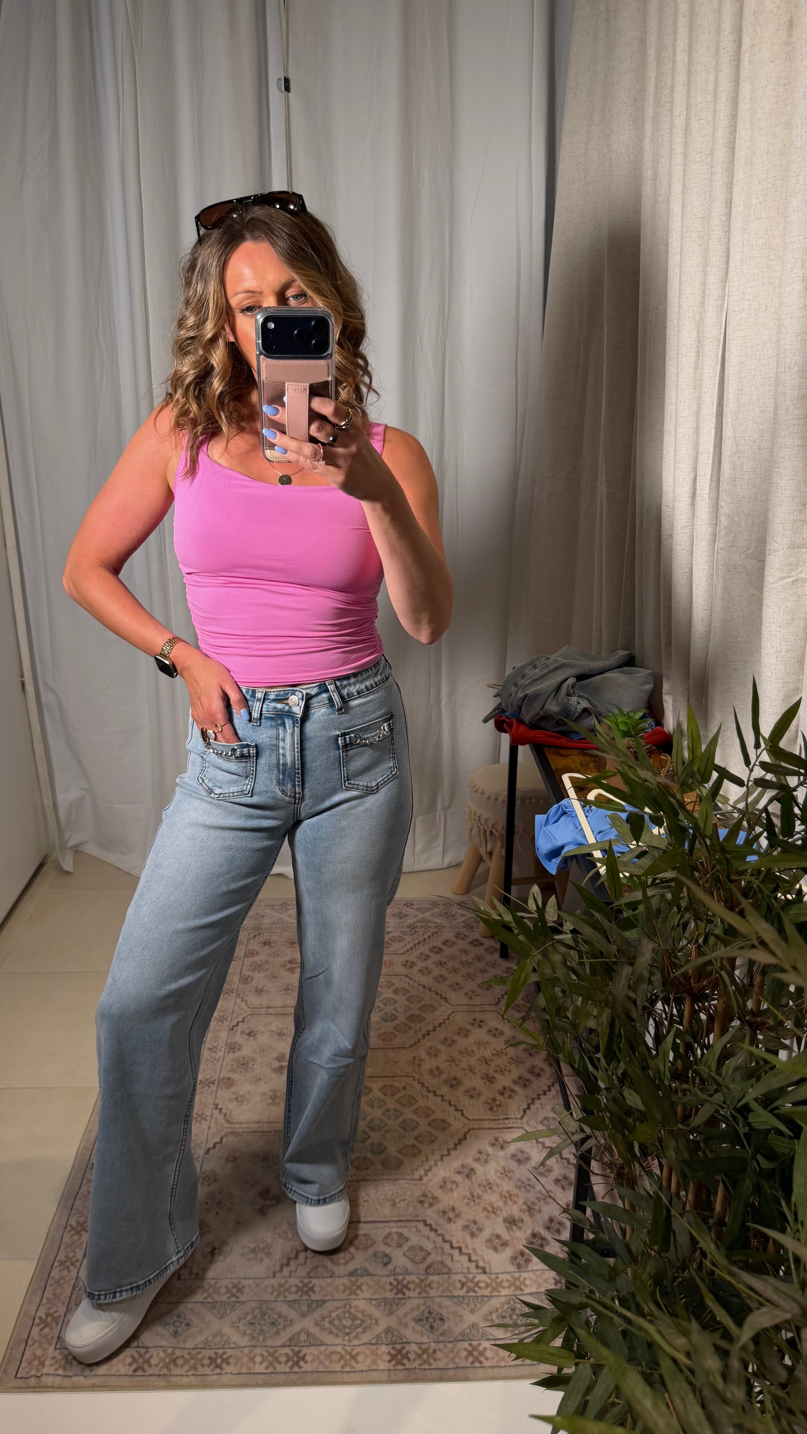 Wide Leg Jeans: Lt. Denim