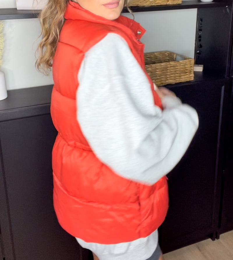 Puffer Vest Red