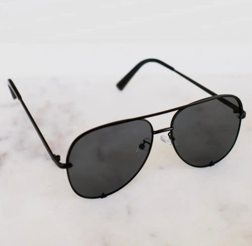 Alexa Aviator Sunglasses: BLACK