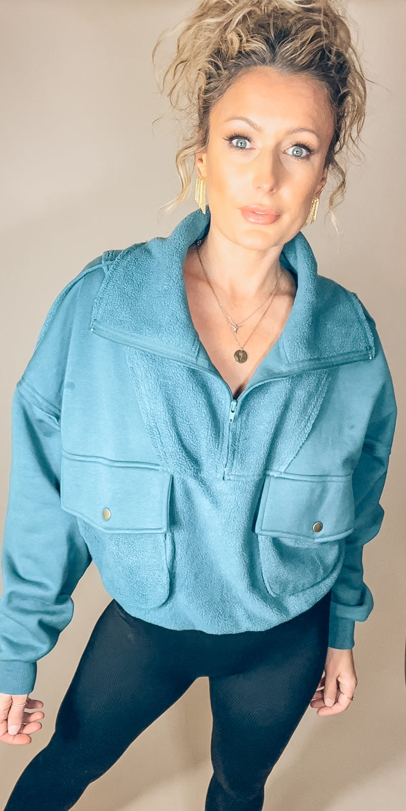 Carter Pullover Teal