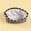 CHECKERED COSMETIC MAKEUP POUCH