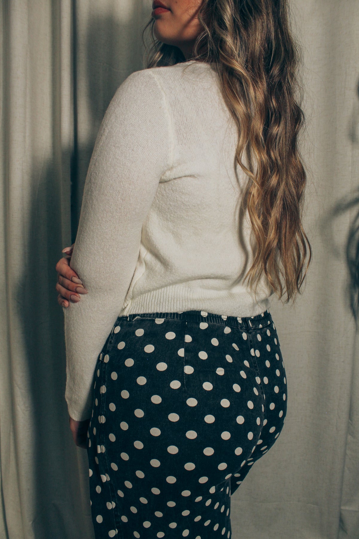 Button Cardigan: Cloud