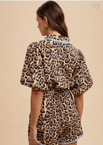 Lace Trimmed Leopard Romper