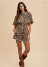 Lace Trimmed Leopard Romper