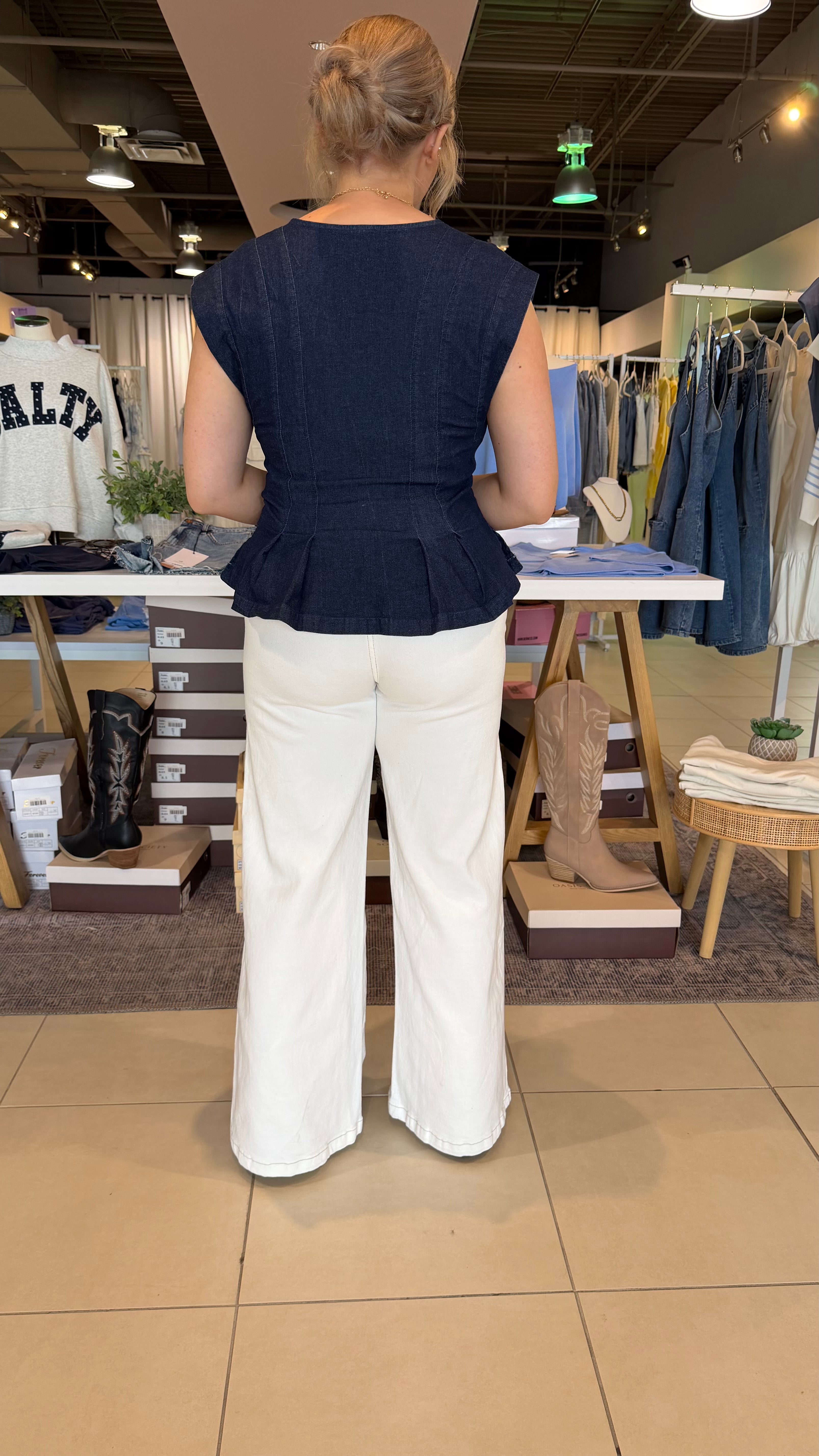 Patch Pocket Pants: White