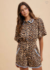 Lace Trimmed Leopard Romper