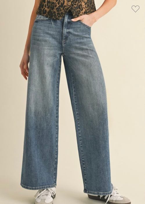 Medium Wash Wide leg
