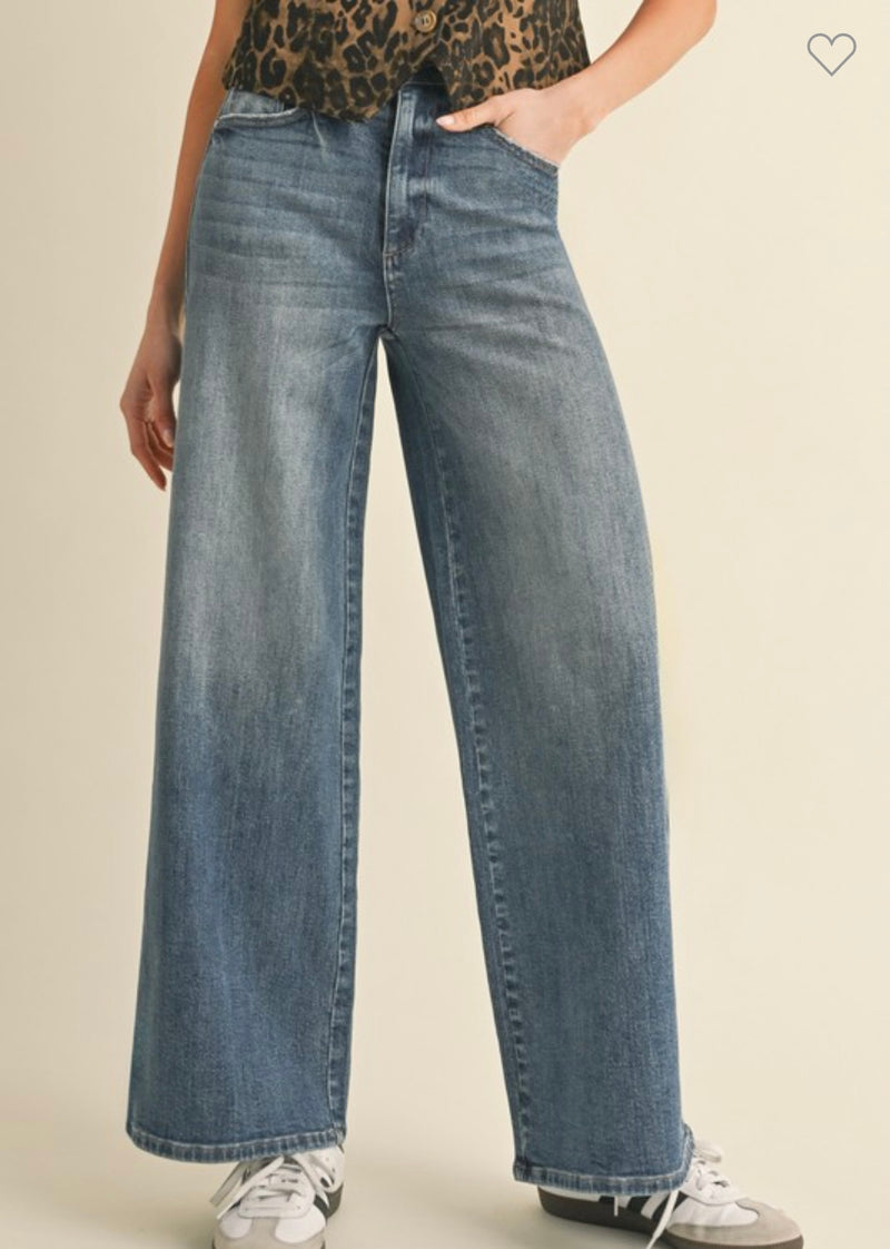 Medium Wash Wide leg