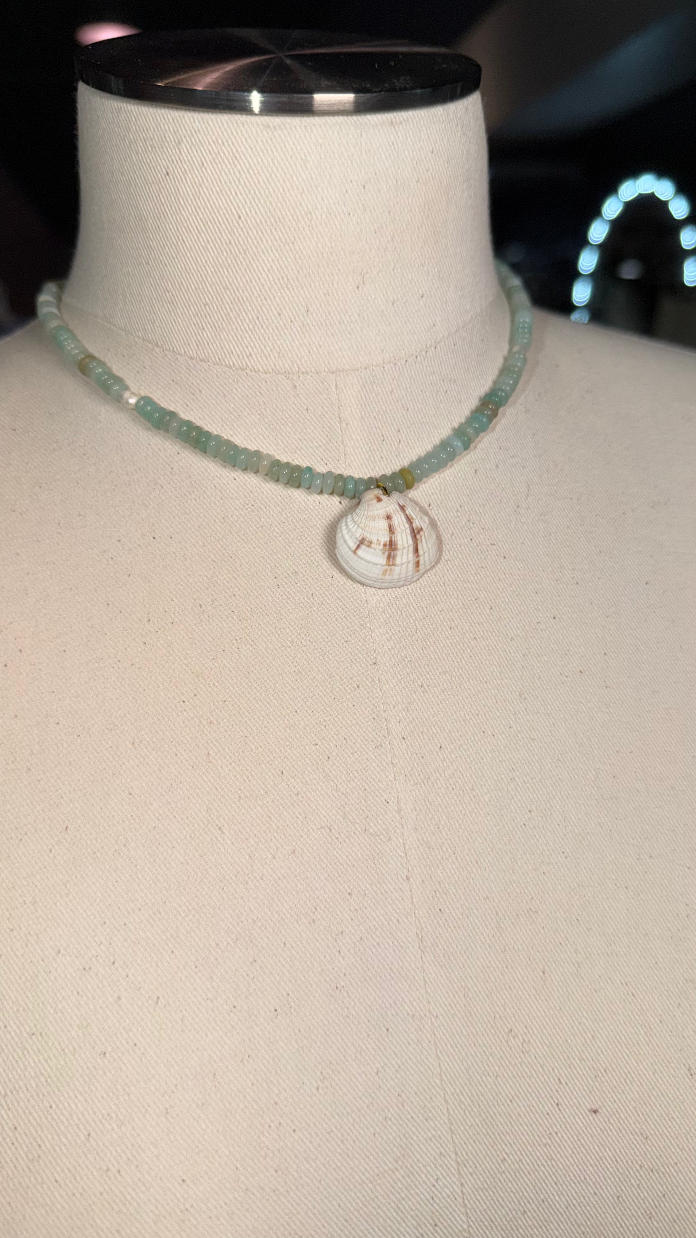 Seafoam Shell Necklace