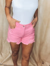 Pink Denim Shorts