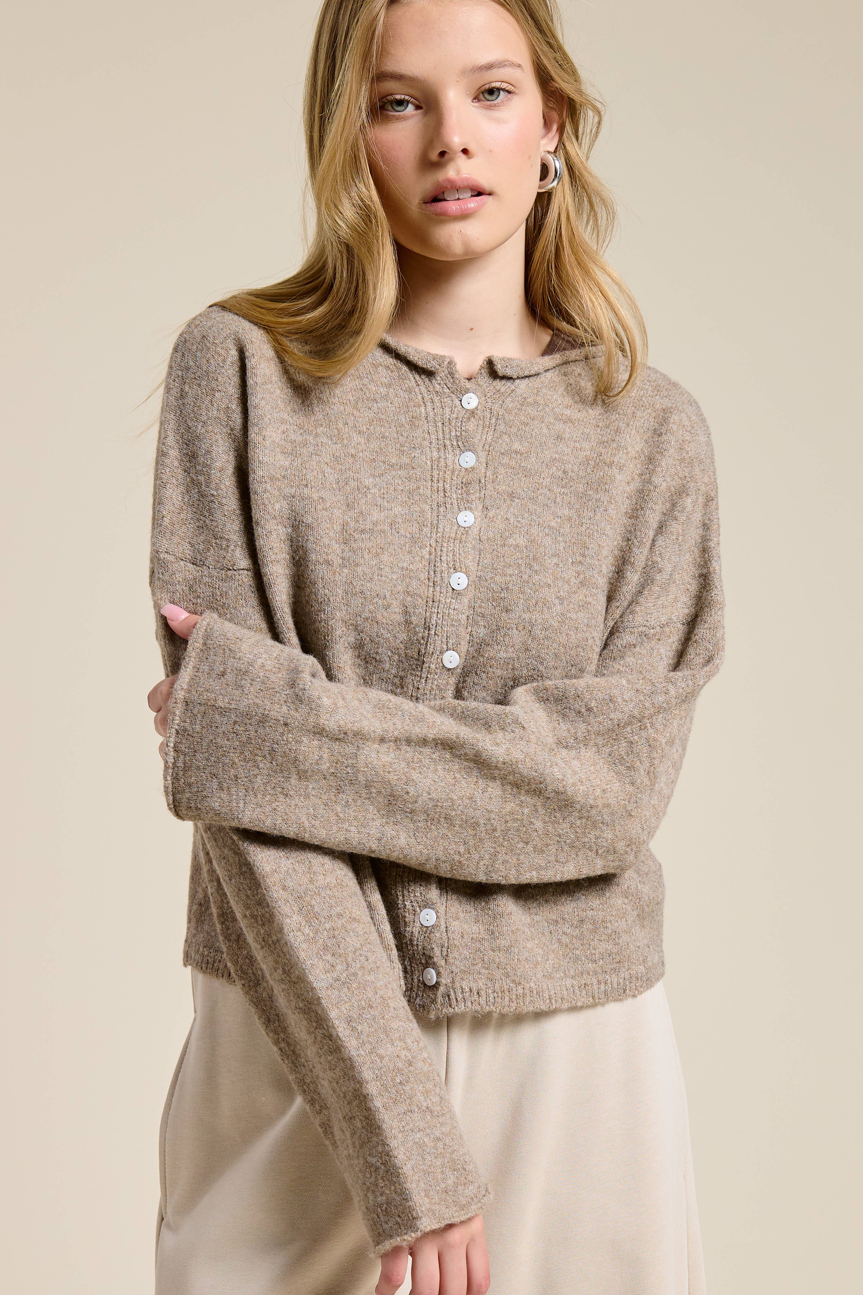 Essential Cardigan: Mocha