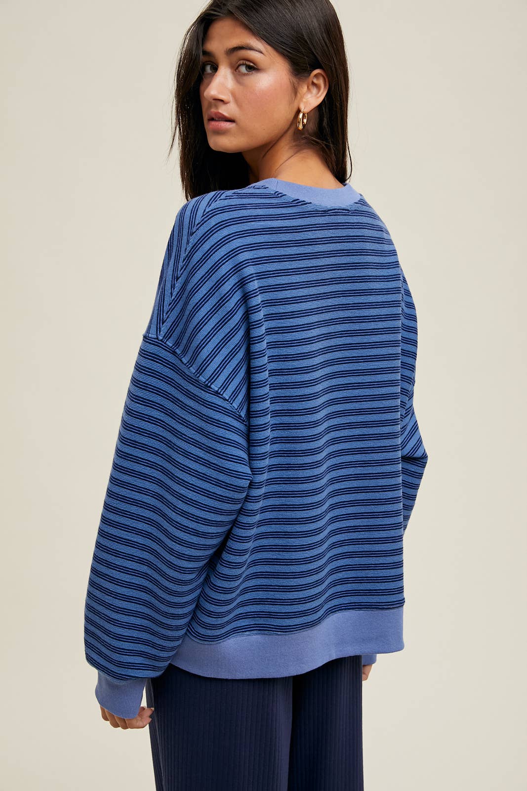 Striped Pullover Navy/Blue: