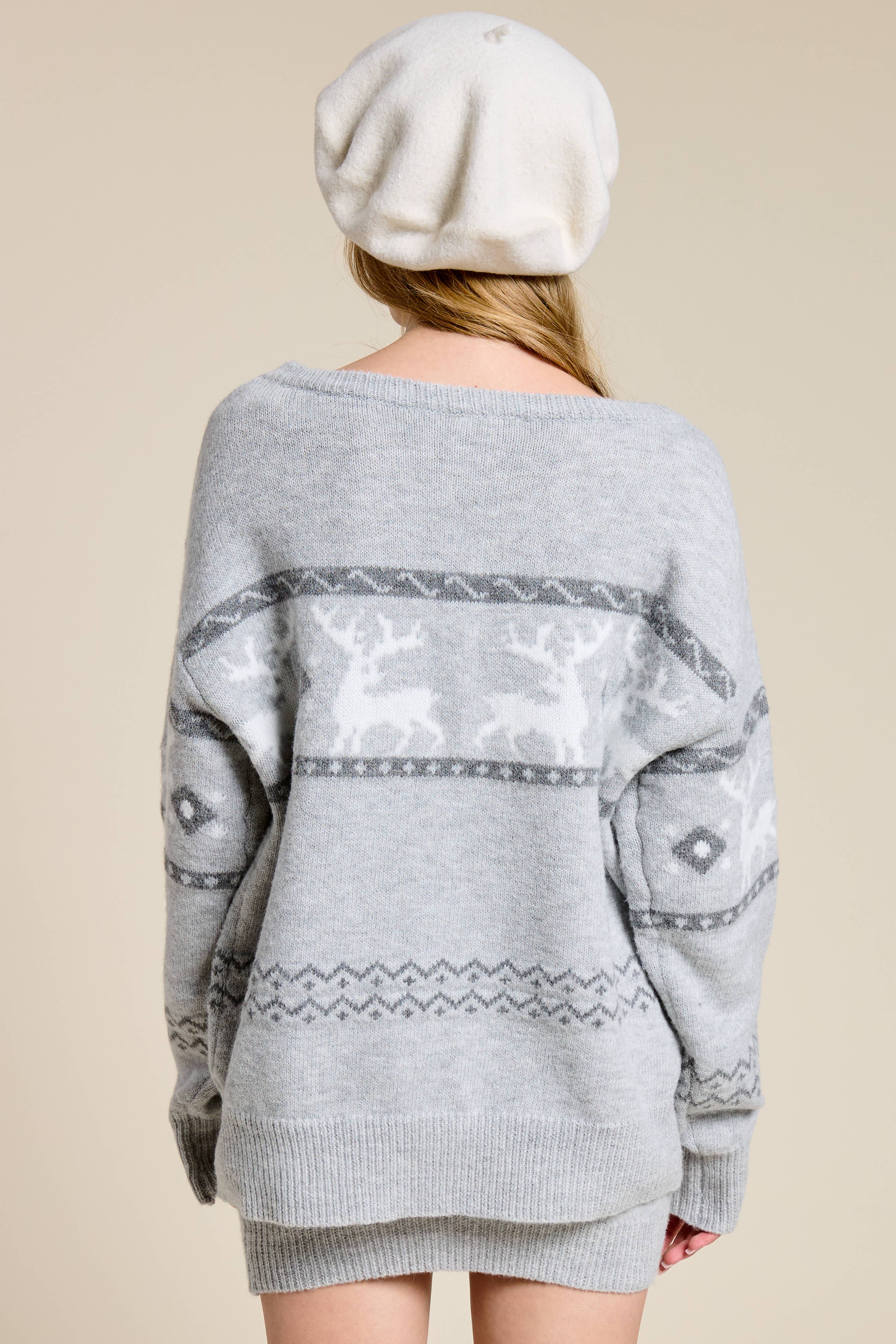 Reindeer Sweater and Skirt Set