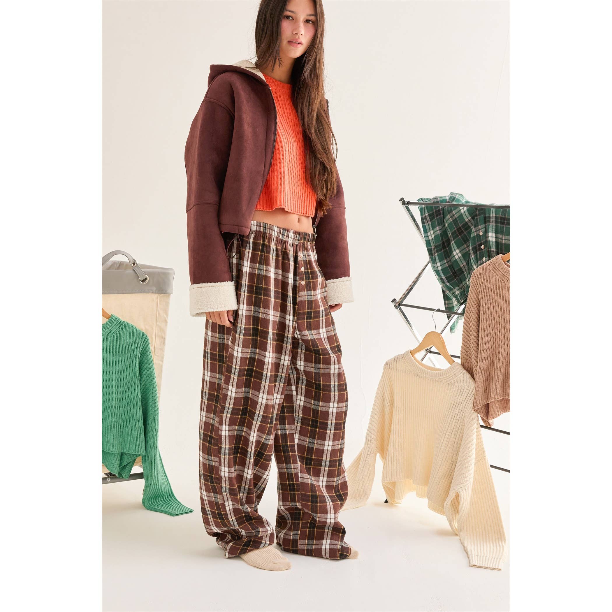 Flannel Lounge Pants: Navy