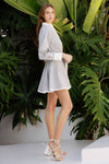 Striped Button Detail Mini Dress