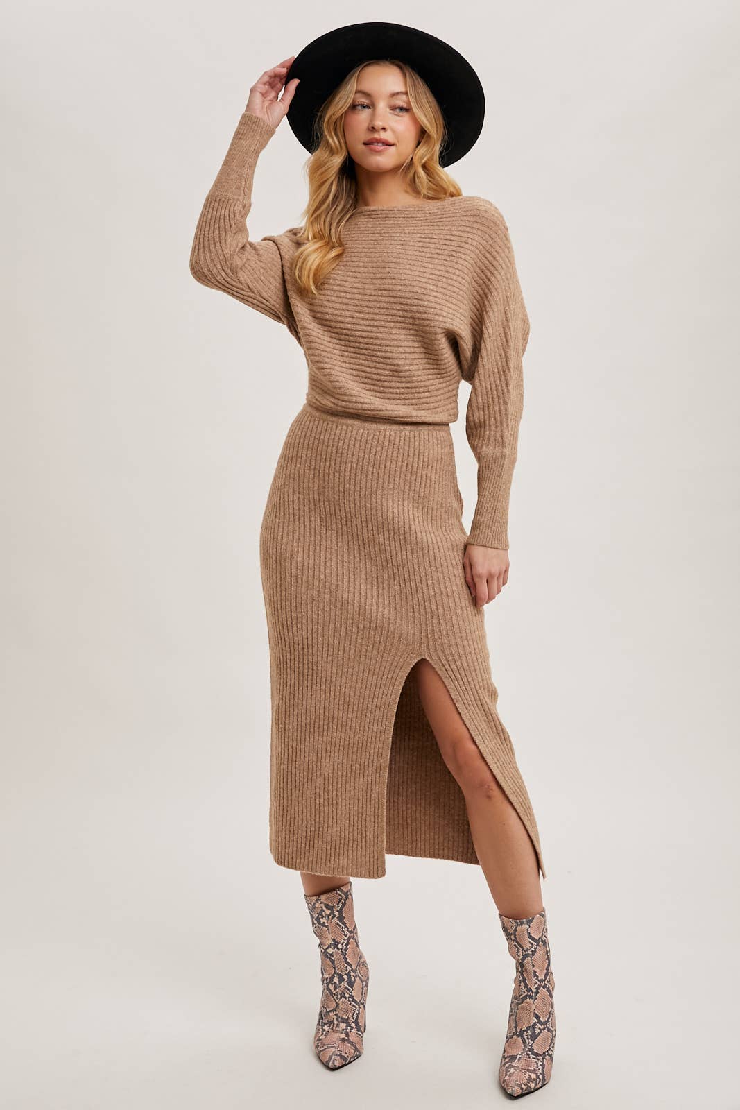Off Side Sweater Dress: Oatmeal