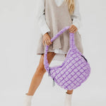 Carmen Quilted Tote Bag: Lilac