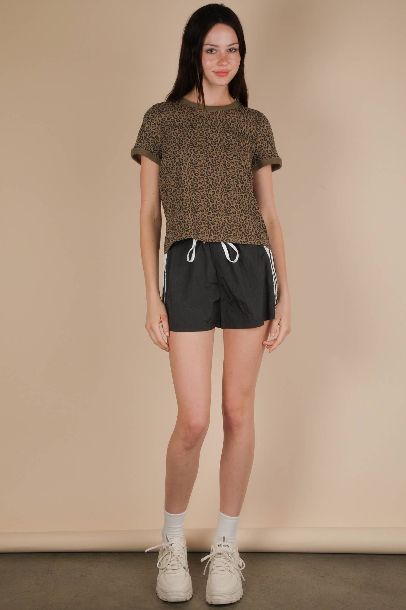 Detail Activewear Shorts: Black