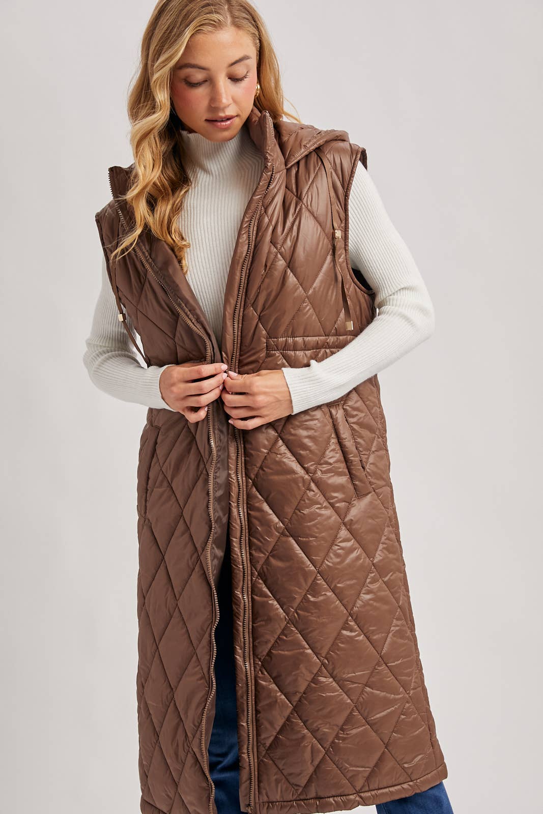 Diamond Puffer Vest: Coco