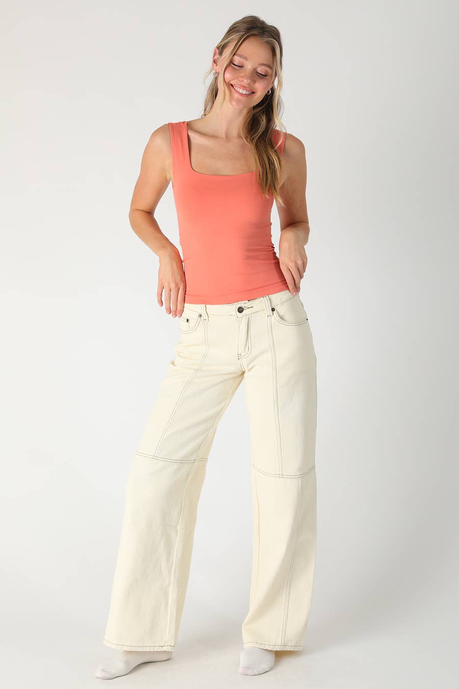 Clean Line Square Top: Terracotta