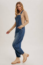 DENIM BARREL OVERALLS