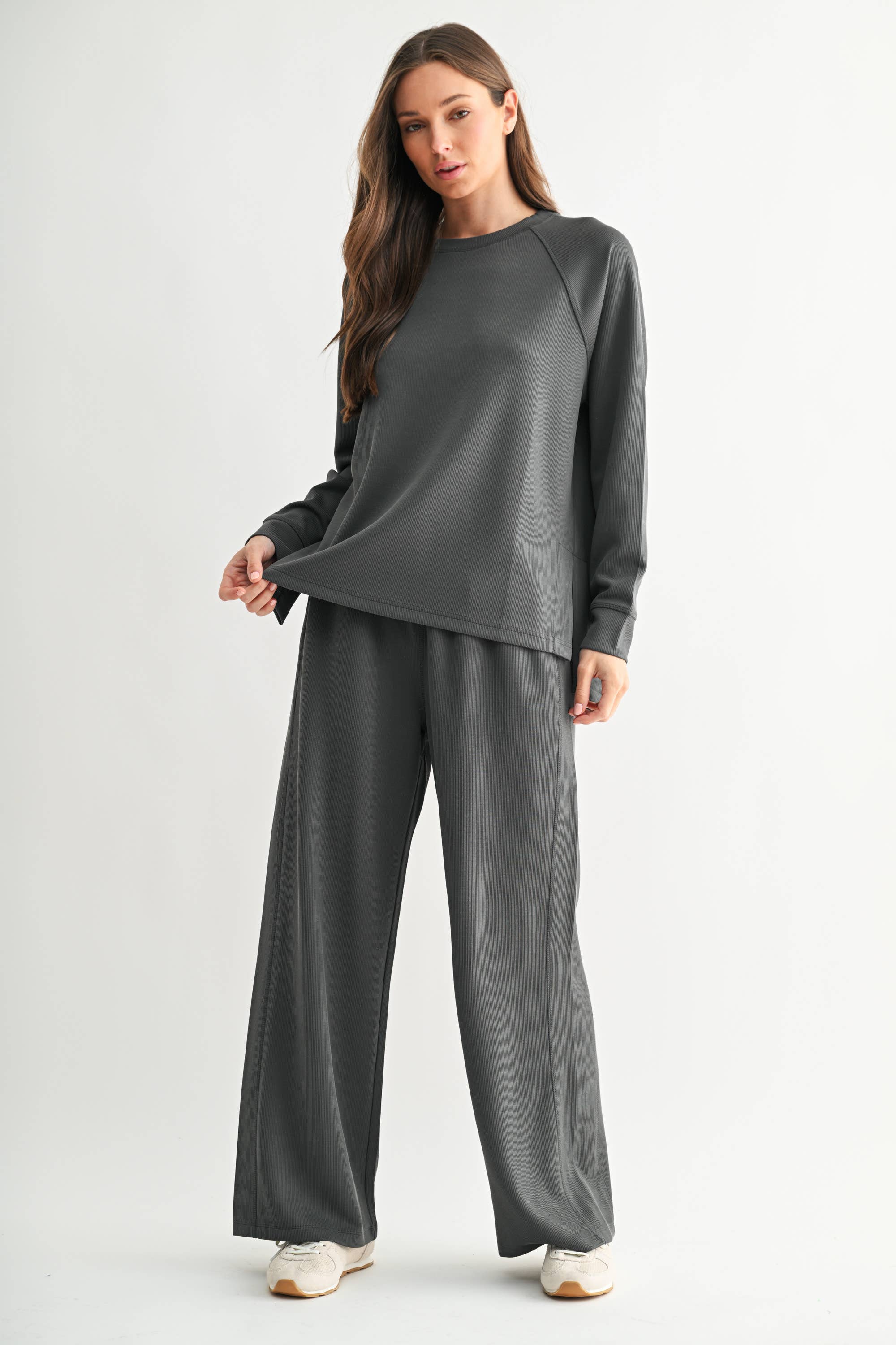 Luxe Raglan Tee: Deep Indigo