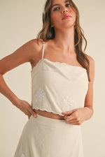 Linen Embroidery Set: NAVY