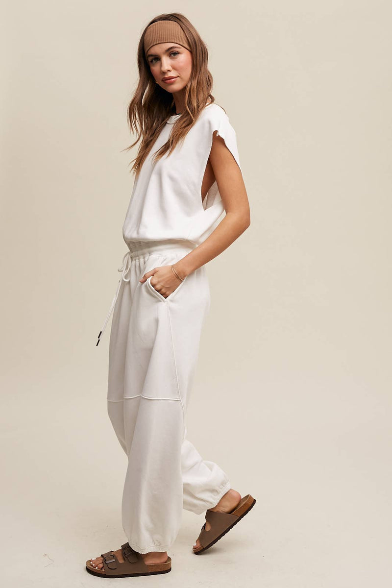 Sleeveless Cotton Jumpsuit N