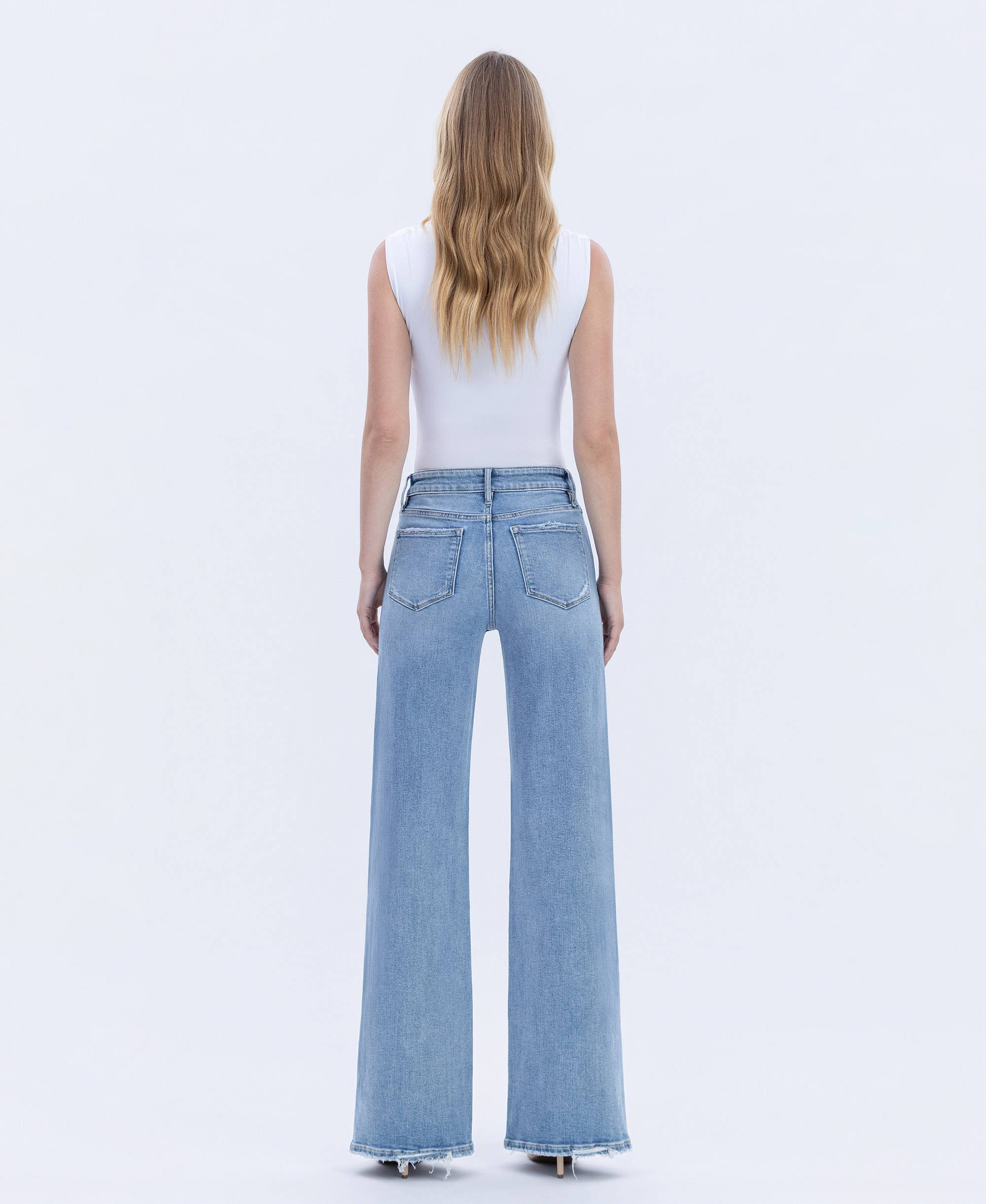 High Rise Wide Jeans: Hearten