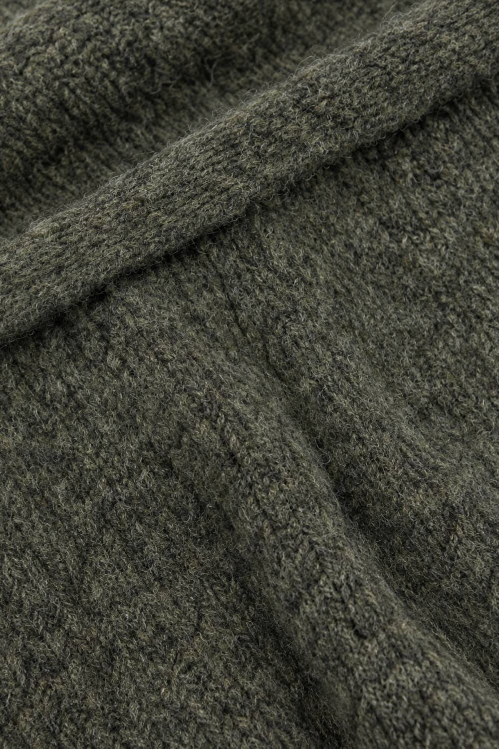 Polo Collar Sweater: Dark Olive