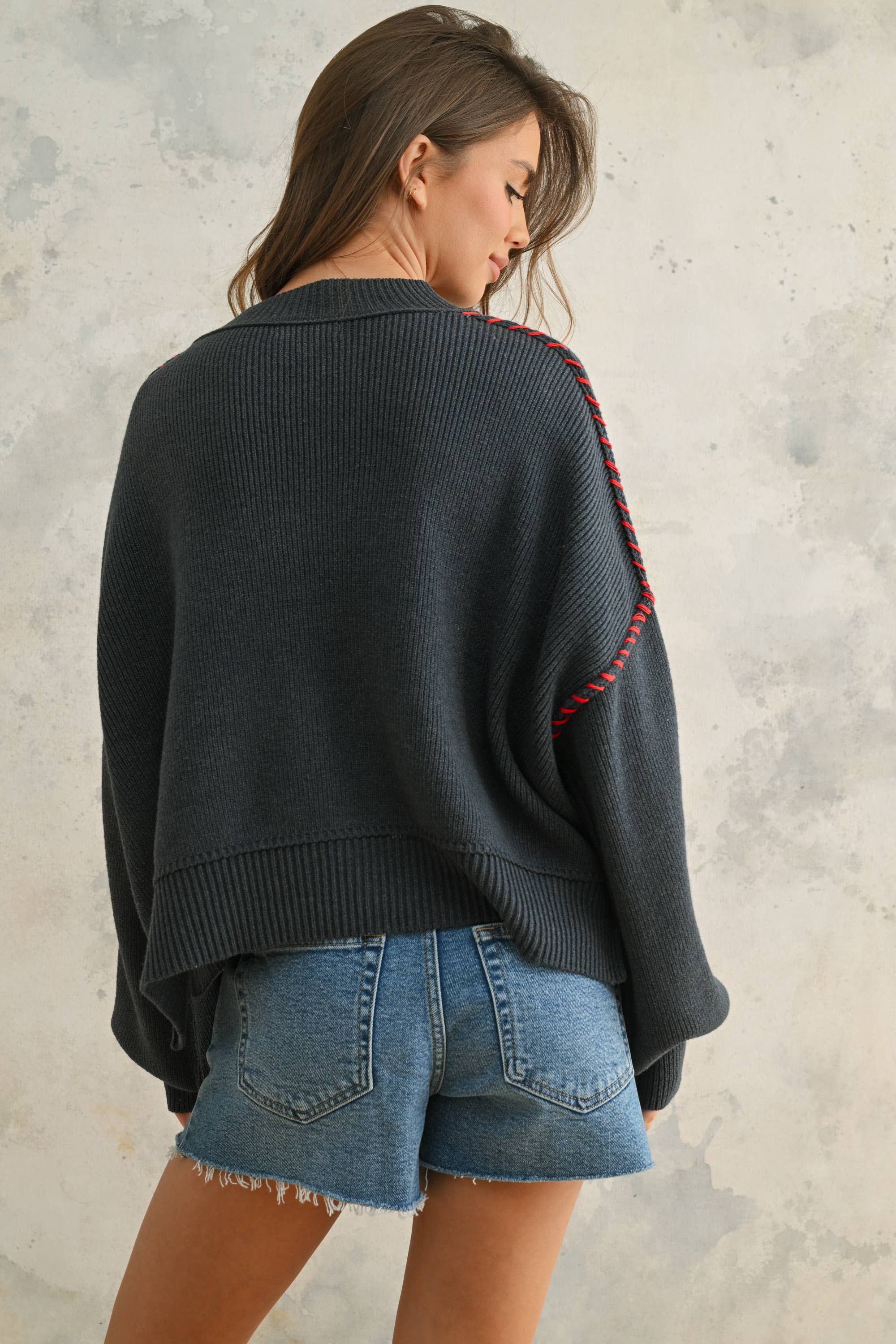 USA Rope Sweater: Navy
