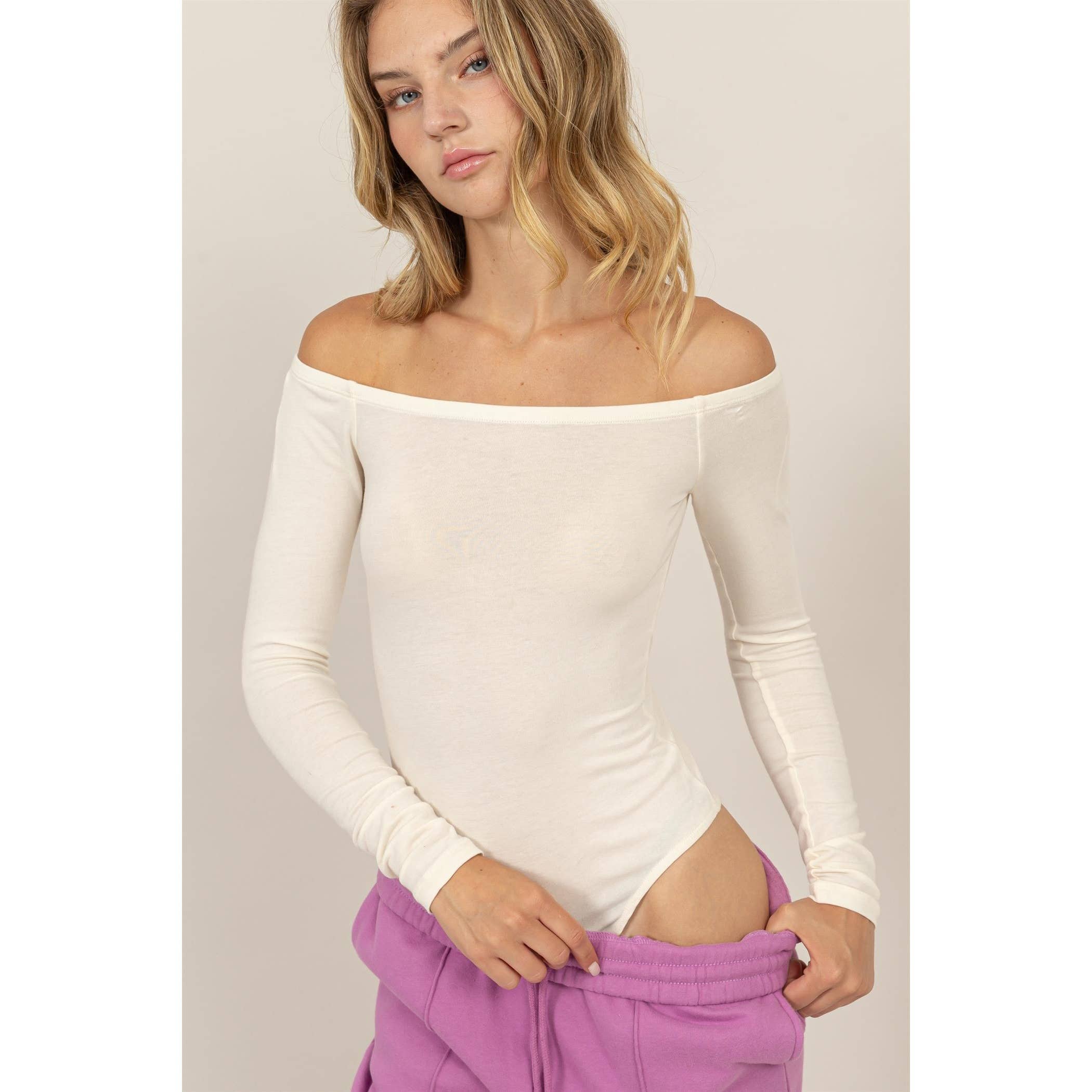 Off Shoulder Bodysuit: Dark Night