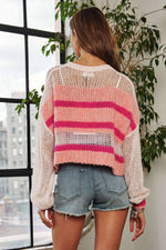 MIX SWEATER TOP BL