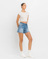A Line Denim Shorts
