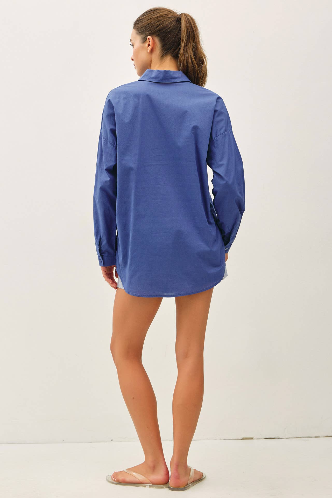Kolly Oversized Button Up: Denim