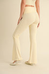 Foldover Flare Pants:Choc.