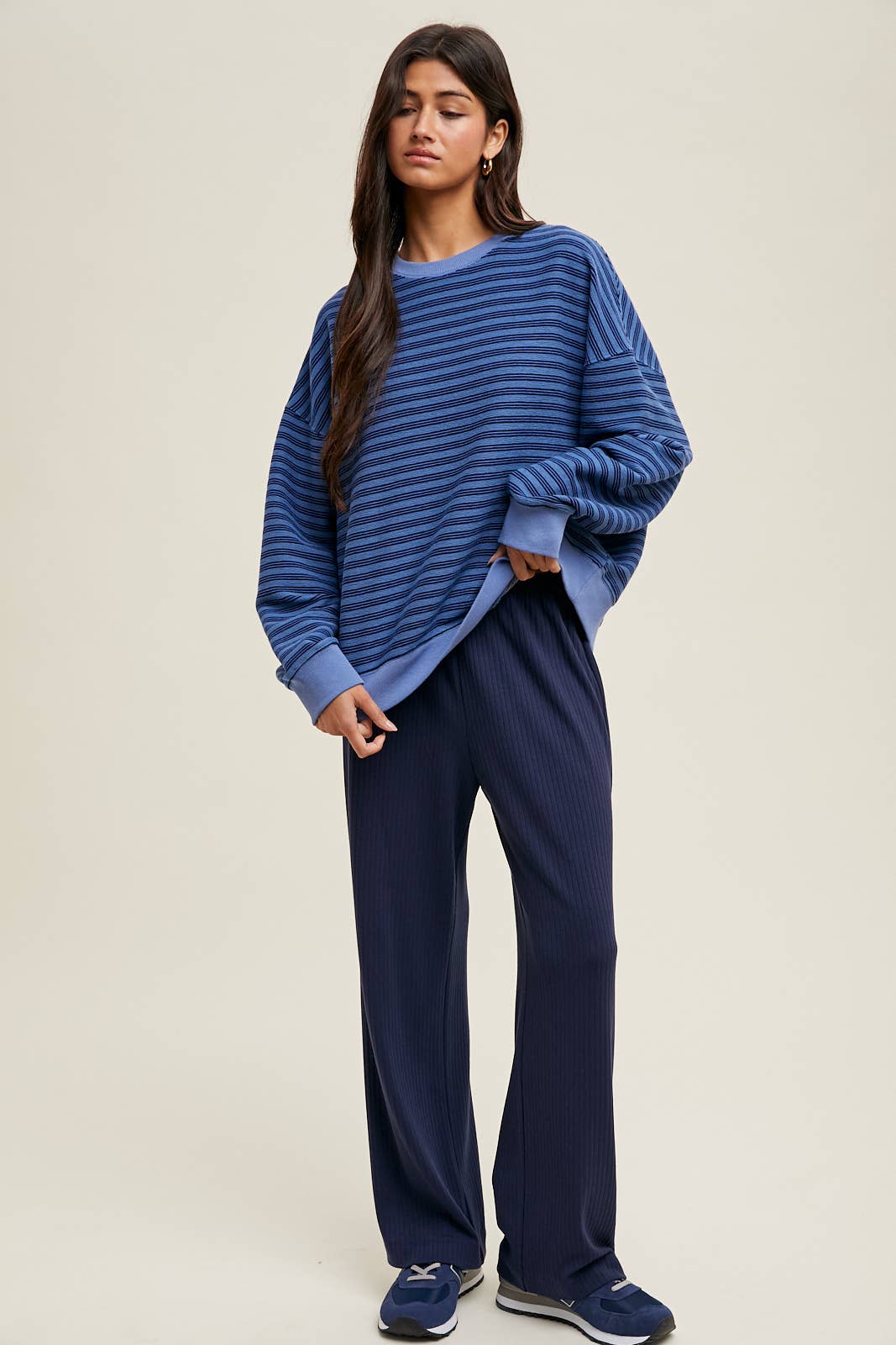 Striped Pullover Navy/Blue:
