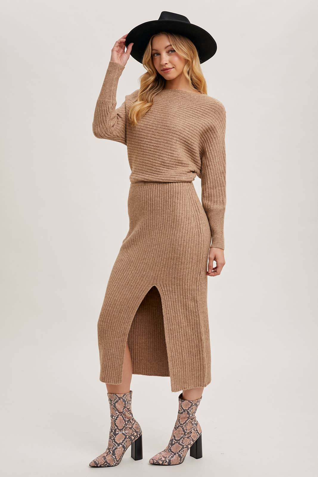 Off Side Sweater Dress: Oatmeal