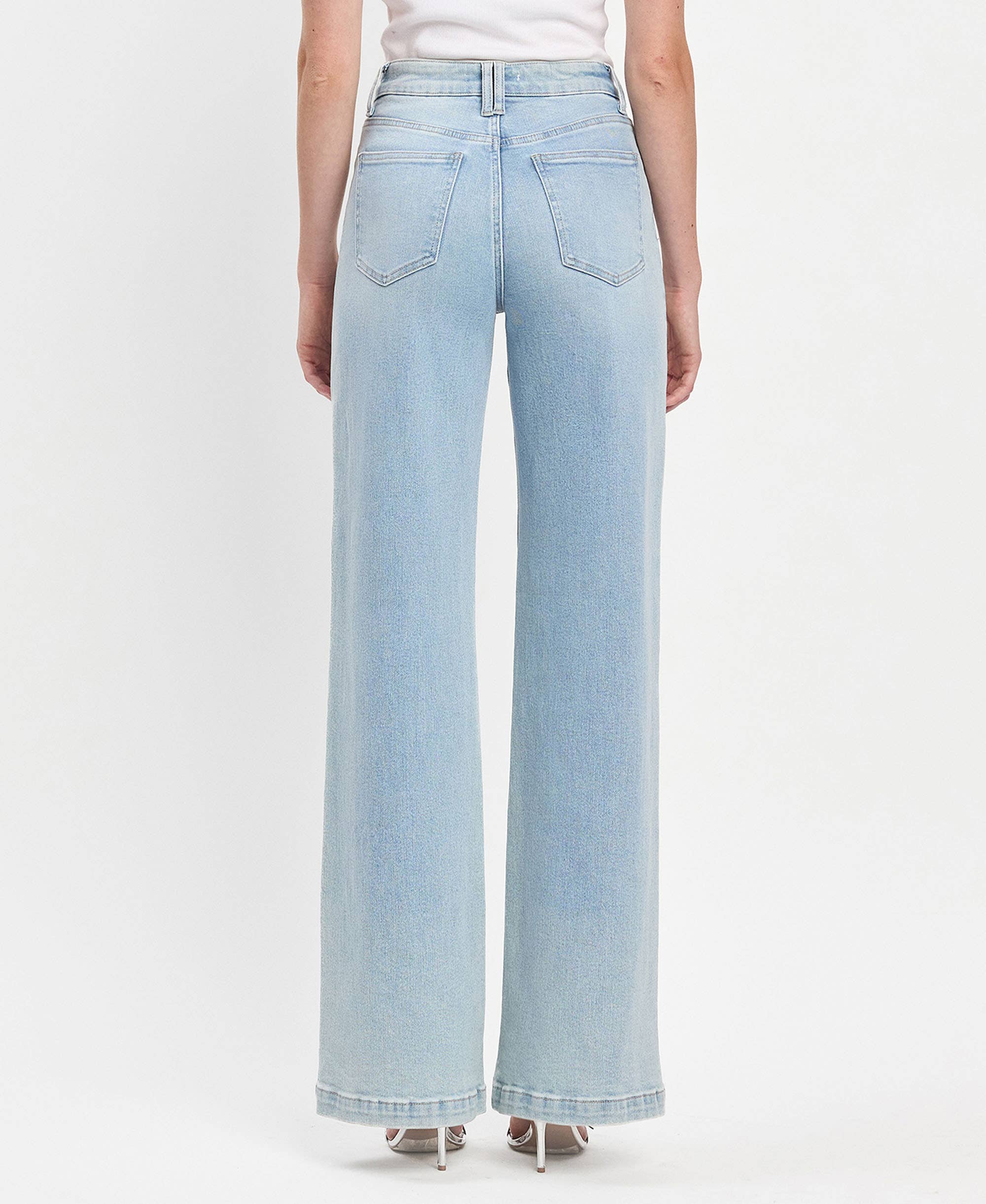 High Rise Wide Jeans:Opt