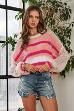 MIX SWEATER TOP BL