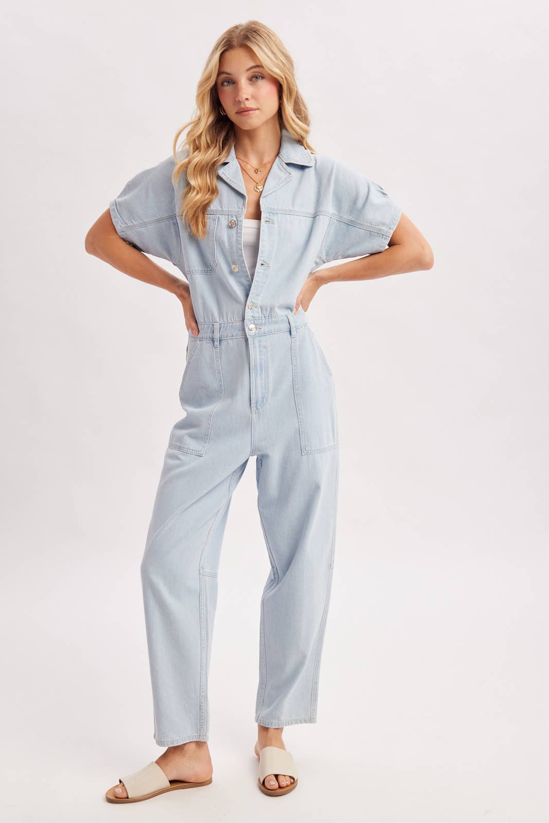 Lt. Denim Utility Jumpsuit