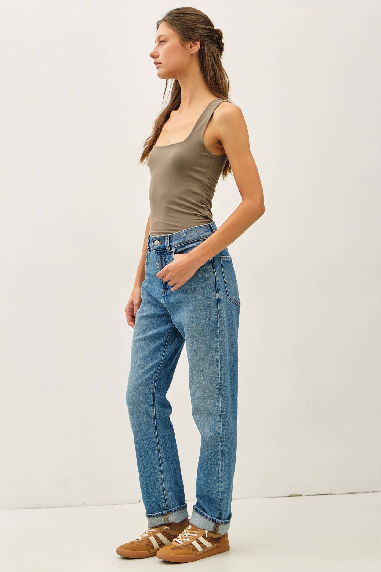 Color Soft Tank Top: Burnt Olive