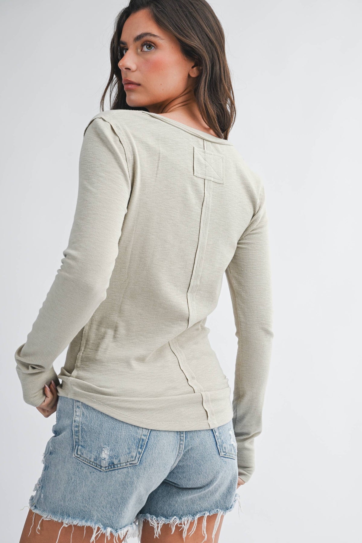 Henley Top: Oat