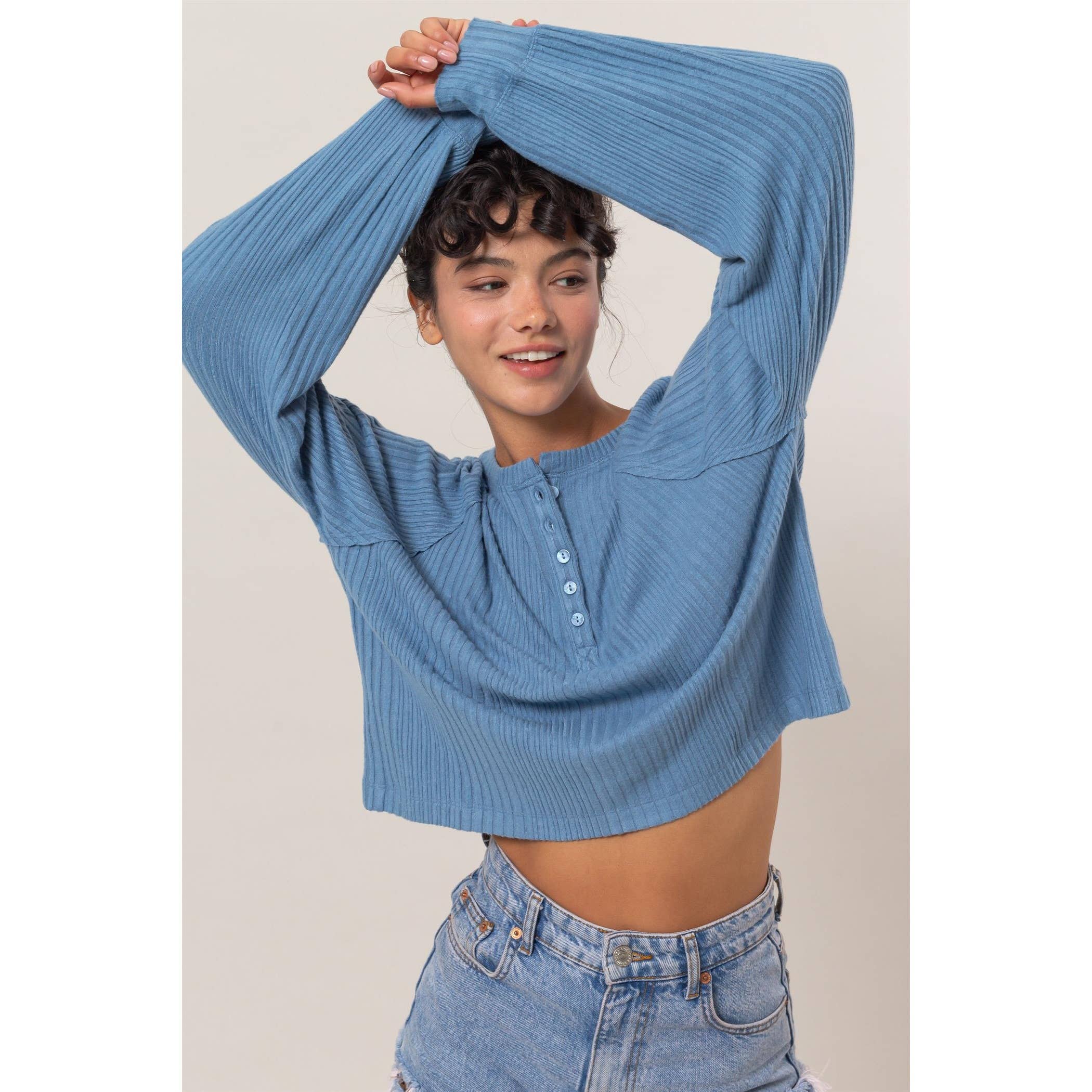 Brushed Oversized Henley